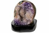 Tall, Unique Amethyst Formation With Wood Base - Uruguay #121241-1